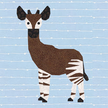 Load image into Gallery viewer, Okapi, Foundation Paper Piecing Pattern (FPP Pattern), Quilt Block, 4 sizes