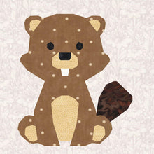 Load image into Gallery viewer, Eager Beaver, Foundation Paper Piecing Pattern (FPP Pattern), Quilt Block, 4 sizes FPP Patterns- Full Bobbin Designs foundation paper piecing patterns quilt block patterns sewing patterns