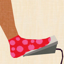 Load image into Gallery viewer, Sewing in Socks, Sewing Machine Foot Pedal, Foundation Paper Piecing Pattern (FPP Pattern), Quilt Block, 4 Sizes FPP Patterns- Full Bobbin Designs foundation paper piecing patterns quilt block patterns sewing patterns