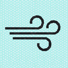 Load image into Gallery viewer, Windy, Wind Symbol, Foundation Paper Piecing Pattern (FPP Pattern), Quilt Block, 3 sizes FPP Patterns- Full Bobbin Designs foundation paper piecing patterns quilt block patterns sewing patterns