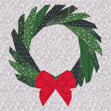 Load image into Gallery viewer, Christmas Wreath, Foundation Paper Piecing Pattern (FPP Pattern), Quilt Block, 4 Sizes Included FPP Patterns- Full Bobbin Designs foundation paper piecing patterns quilt block patterns sewing patterns