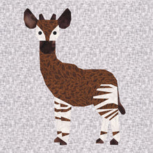 Load image into Gallery viewer, Okapi, Foundation Paper Piecing Pattern (FPP Pattern), Quilt Block, 4 sizes