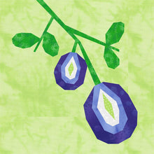 Load image into Gallery viewer, Butterfly Pea, Flower Foundation Paper Piecing Pattern (FPP Pattern), Quilt Block, 3 sizes FPP Patterns- Full Bobbin Designs foundation paper piecing patterns quilt block patterns sewing patterns
