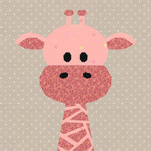 Load image into Gallery viewer, Cute Giraffe, Foundation Paper Piecing Pattern (FPP Pattern), Quilt Block, 4 sizes