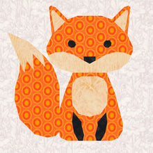 Load image into Gallery viewer, Foxy Fox, Foundation Paper Piecing Pattern (FPP Pattern), Quilt Block, 4 sizes FPP Patterns- Full Bobbin Designs foundation paper piecing patterns quilt block patterns sewing patterns