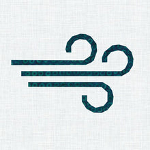 Load image into Gallery viewer, Windy, Wind Symbol, Foundation Paper Piecing Pattern (FPP Pattern), Quilt Block, 3 sizes FPP Patterns- Full Bobbin Designs foundation paper piecing patterns quilt block patterns sewing patterns