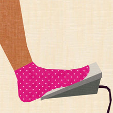 Load image into Gallery viewer, Sewing in Socks, Sewing Machine Foot Pedal, Foundation Paper Piecing Pattern (FPP Pattern), Quilt Block, 4 Sizes FPP Patterns- Full Bobbin Designs foundation paper piecing patterns quilt block patterns sewing patterns