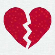 Load image into Gallery viewer, Achy Breaky Heart, Foundation Paper Piecing, FPP Pattern, 5 sizes