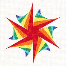 Load image into Gallery viewer, Iris Fold Flower, Foundation Paper Piecing, FPP Pattern, 5 sizes