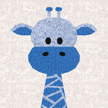 Load image into Gallery viewer, Cute Giraffe, Foundation Paper Piecing Pattern (FPP Pattern), Quilt Block, 4 sizes