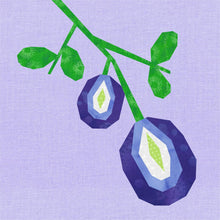 Load image into Gallery viewer, Butterfly Pea, Flower Foundation Paper Piecing Pattern (FPP Pattern), Quilt Block, 3 sizes FPP Patterns- Full Bobbin Designs foundation paper piecing patterns quilt block patterns sewing patterns