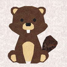 Load image into Gallery viewer, Eager Beaver, Foundation Paper Piecing Pattern (FPP Pattern), Quilt Block, 4 sizes FPP Patterns- Full Bobbin Designs foundation paper piecing patterns quilt block patterns sewing patterns