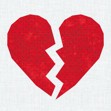 Load image into Gallery viewer, Achy Breaky Heart, Foundation Paper Piecing, FPP Pattern, 5 sizes