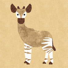 Load image into Gallery viewer, Okapi, Foundation Paper Piecing Pattern (FPP Pattern), Quilt Block, 4 sizes