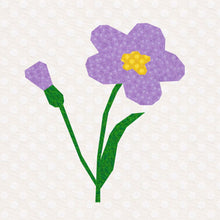 Load image into Gallery viewer, Forget-Me-Not, Flower, Foundation Paper Piecing Pattern (FPP Pattern), Quilt Block, 3 sizes FPP Patterns- Full Bobbin Designs foundation paper piecing patterns quilt block patterns sewing patterns