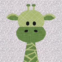 Load image into Gallery viewer, Cute Giraffe, Foundation Paper Piecing Pattern (FPP Pattern), Quilt Block, 4 sizes
