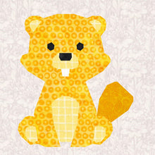 Load image into Gallery viewer, Eager Beaver, Foundation Paper Piecing Pattern (FPP Pattern), Quilt Block, 4 sizes FPP Patterns- Full Bobbin Designs foundation paper piecing patterns quilt block patterns sewing patterns