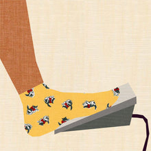 Load image into Gallery viewer, Sewing in Socks, Sewing Machine Foot Pedal, Foundation Paper Piecing Pattern (FPP Pattern), Quilt Block, 4 Sizes FPP Patterns- Full Bobbin Designs foundation paper piecing patterns quilt block patterns sewing patterns
