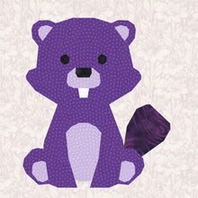 Load image into Gallery viewer, Eager Beaver, Foundation Paper Piecing Pattern (FPP Pattern), Quilt Block, 4 sizes FPP Patterns- Full Bobbin Designs foundation paper piecing patterns quilt block patterns sewing patterns