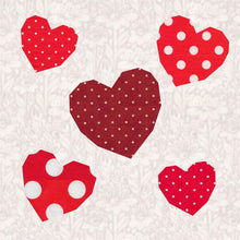 Load image into Gallery viewer, Love is all Around, Foundation Paper Piecing, FPP Pattern, 3 sizes FPP Patterns- Full Bobbin Designs foundation paper piecing patterns quilt block patterns sewing patterns