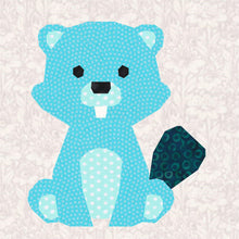 Load image into Gallery viewer, Eager Beaver, Foundation Paper Piecing Pattern (FPP Pattern), Quilt Block, 4 sizes FPP Patterns- Full Bobbin Designs foundation paper piecing patterns quilt block patterns sewing patterns