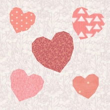 Load image into Gallery viewer, Love is all Around, Foundation Paper Piecing, FPP Pattern, 3 sizes FPP Patterns- Full Bobbin Designs foundation paper piecing patterns quilt block patterns sewing patterns