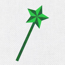 Load image into Gallery viewer, Fairy Wand, Princess, Foundation Paper Piecing Pattern (FPP Pattern), Quilt Block, 4 sizes FPP Patterns- Full Bobbin Designs foundation paper piecing patterns quilt block patterns sewing patterns