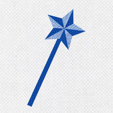 Load image into Gallery viewer, Fairy Wand, Princess, Foundation Paper Piecing Pattern (FPP Pattern), Quilt Block, 4 sizes FPP Patterns- Full Bobbin Designs foundation paper piecing patterns quilt block patterns sewing patterns