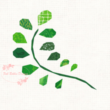 Load image into Gallery viewer, Fern Leaf, Foundation Paper Piecing Pattern (FPP Pattern), Quilt Block, 4 sizes FPP Patterns- Full Bobbin Designs foundation paper piecing patterns quilt block patterns sewing patterns