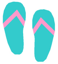 Load image into Gallery viewer, Flip Flops Foundation Paper Piecing Pattern (FPP Pattern), Quilt Block, 3 sizes FPP Patterns- Full Bobbin Designs foundation paper piecing patterns quilt block patterns sewing patterns