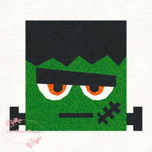 Load image into Gallery viewer, Frankie Frankenstein, Halloween, Foundation Paper Piecing Pattern (FPP Pattern), Quilt Block, 3 sizes FPP Patterns- Full Bobbin Designs foundation paper piecing patterns quilt block patterns sewing patterns