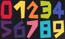 Load image into Gallery viewer, Funky Numbers, Foundation Paper Piecing Pattern (FPP Pattern), Quilt Block, 2 sizes FPP Patterns- Full Bobbin Designs foundation paper piecing patterns quilt block patterns sewing patterns