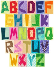 Load image into Gallery viewer, Funky Uppercase Alphabet, Foundation Paper Piecing Pattern (FPP Pattern), Quilt Block, 3 sizes FPP Patterns- Full Bobbin Designs foundation paper piecing patterns quilt block patterns sewing patterns