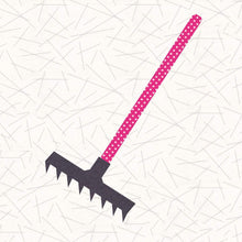 Load image into Gallery viewer, Gardening Rake, Foundation Paper Piecing Pattern (FPP Pattern), Quilt Block, 3 sizes FPP Patterns- Full Bobbin Designs foundation paper piecing patterns quilt block patterns sewing patterns