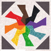 Load image into Gallery viewer, Geo Star, Foundation Paper Piecing Pattern (FPP Pattern), 6 sizes FPP Patterns- Full Bobbin Designs foundation paper piecing patterns quilt block patterns sewing patterns