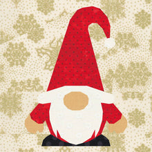 Load image into Gallery viewer, Gnome for the Holidays, Foundation Paper Piecing Pattern (FPP Pattern), Quilt Block, 5 Sizes Included FPP Patterns- Full Bobbin Designs foundation paper piecing patterns quilt block patterns sewing patterns