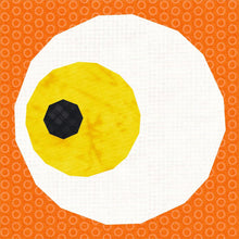 Load image into Gallery viewer, Googly Eyes, Halloween, Foundation Paper Piecing Pattern (FPP Pattern), Quilt Block, 2 versions, 4 sizes FPP Patterns- Full Bobbin Designs foundation paper piecing patterns quilt block patterns sewing patterns