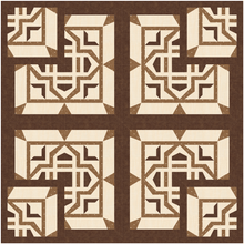 Load image into Gallery viewer, Greek Tiles, Foundation Paper Piecing Pattern (FPP Pattern), 3 sizes FPP Patterns- Full Bobbin Designs foundation paper piecing patterns quilt block patterns sewing patterns