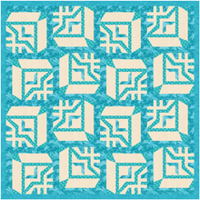 Load image into Gallery viewer, Greek Tiles, Foundation Paper Piecing Pattern (FPP Pattern), 3 sizes FPP Patterns- Full Bobbin Designs foundation paper piecing patterns quilt block patterns sewing patterns