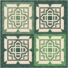 Load image into Gallery viewer, Greek Tiles, Foundation Paper Piecing Pattern (FPP Pattern), 3 sizes FPP Patterns- Full Bobbin Designs foundation paper piecing patterns quilt block patterns sewing patterns