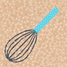 Load image into Gallery viewer, Hand Whisk, Foundation Paper Piecing Pattern (FPP Pattern), Quilt Block, 3 sizes FPP Patterns- Full Bobbin Designs foundation paper piecing patterns quilt block patterns sewing patterns