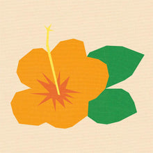 Load image into Gallery viewer, Hibiscus, Tropical Flower, Foundation Paper Piecing Pattern (FPP Pattern), Quilt Block, 4 sizes FPP Patterns- Full Bobbin Designs foundation paper piecing patterns quilt block patterns sewing patterns