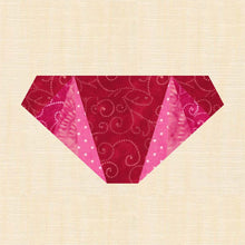 Load image into Gallery viewer, Hipster Panties, Foundation Paper Piecing, FPP Pattern, 3 sizes FPP Patterns- Full Bobbin Designs foundation paper piecing patterns quilt block patterns sewing patterns