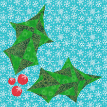 Load image into Gallery viewer, Holly, Foundation Paper Piecing Pattern (FPP Pattern), Quilt Block, 3 sizes FPP Patterns- Full Bobbin Designs foundation paper piecing patterns quilt block patterns sewing patterns
