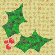 Load image into Gallery viewer, Holly, Foundation Paper Piecing Pattern (FPP Pattern), Quilt Block, 3 sizes FPP Patterns- Full Bobbin Designs foundation paper piecing patterns quilt block patterns sewing patterns