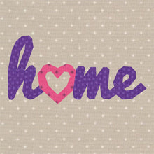 Load image into Gallery viewer, Home is Where the Heart is, Foundation Paper Piecing Pattern (FPP), Quilt Block, 3 sizes FPP Patterns- Full Bobbin Designs foundation paper piecing patterns quilt block patterns sewing patterns