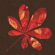 Load image into Gallery viewer, Horse Chestnut, Conker Tree Leaf, Foundation Paper Piecing Pattern (FPP Pattern), Quilt Block, 3 sizes FPP Patterns- Full Bobbin Designs foundation paper piecing patterns quilt block patterns sewing patterns