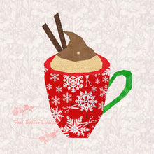 Load image into Gallery viewer, Hot Chocolate, Foundation Paper Piecing Pattern (FPP Pattern), Quilt Block, 3 sizes FPP Patterns- Full Bobbin Designs foundation paper piecing patterns quilt block patterns sewing patterns