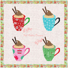 Load image into Gallery viewer, Hot Chocolate, Foundation Paper Piecing Pattern (FPP Pattern), Quilt Block, 3 sizes FPP Patterns- Full Bobbin Designs foundation paper piecing patterns quilt block patterns sewing patterns