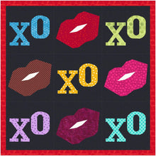 Load image into Gallery viewer, Hugs and Kisses Foundation Paper Piecing Pattern (FPP Pattern), Quilt Block, 3 sizes FPP Patterns- Full Bobbin Designs foundation paper piecing patterns quilt block patterns sewing patterns